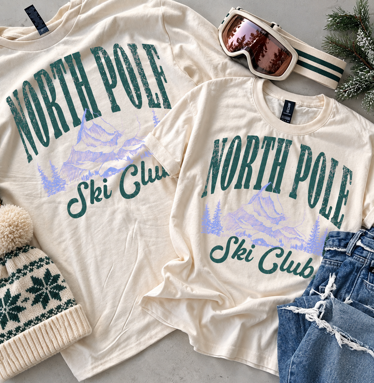 North Pole Ski Club Short or Long Sleeve