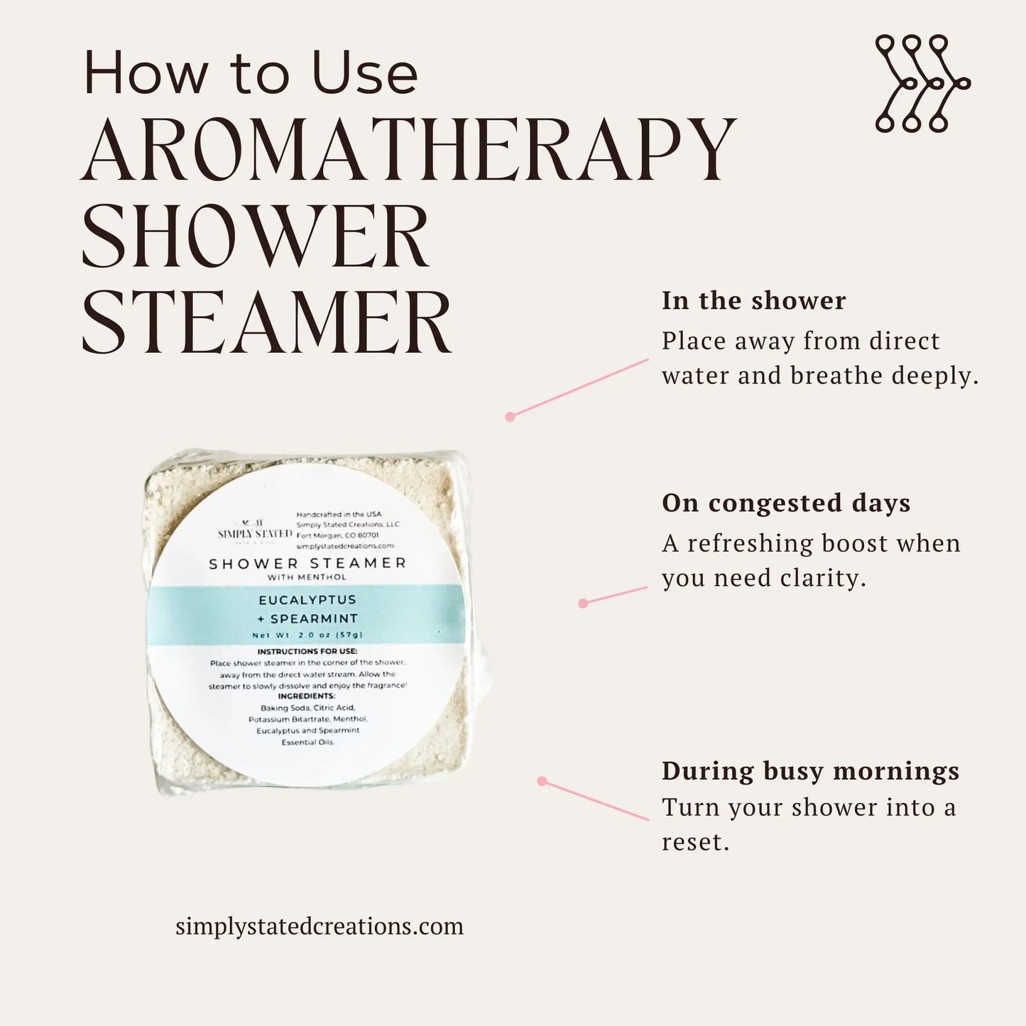 Peppermint + Eucalyptus Shower Steamers (3-Pack)