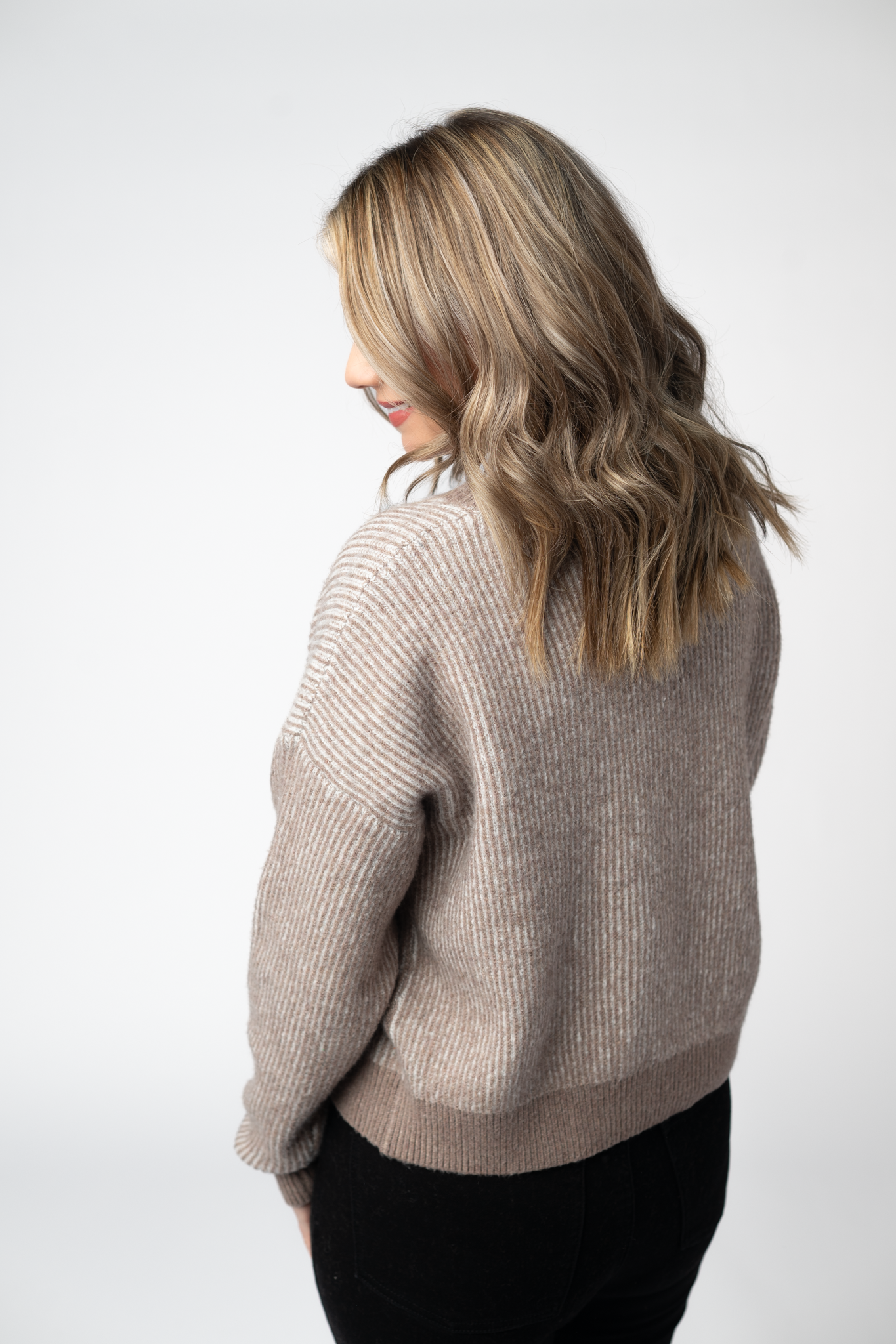 IN STOCK Josie Cozy Crew Sweater - Mocha