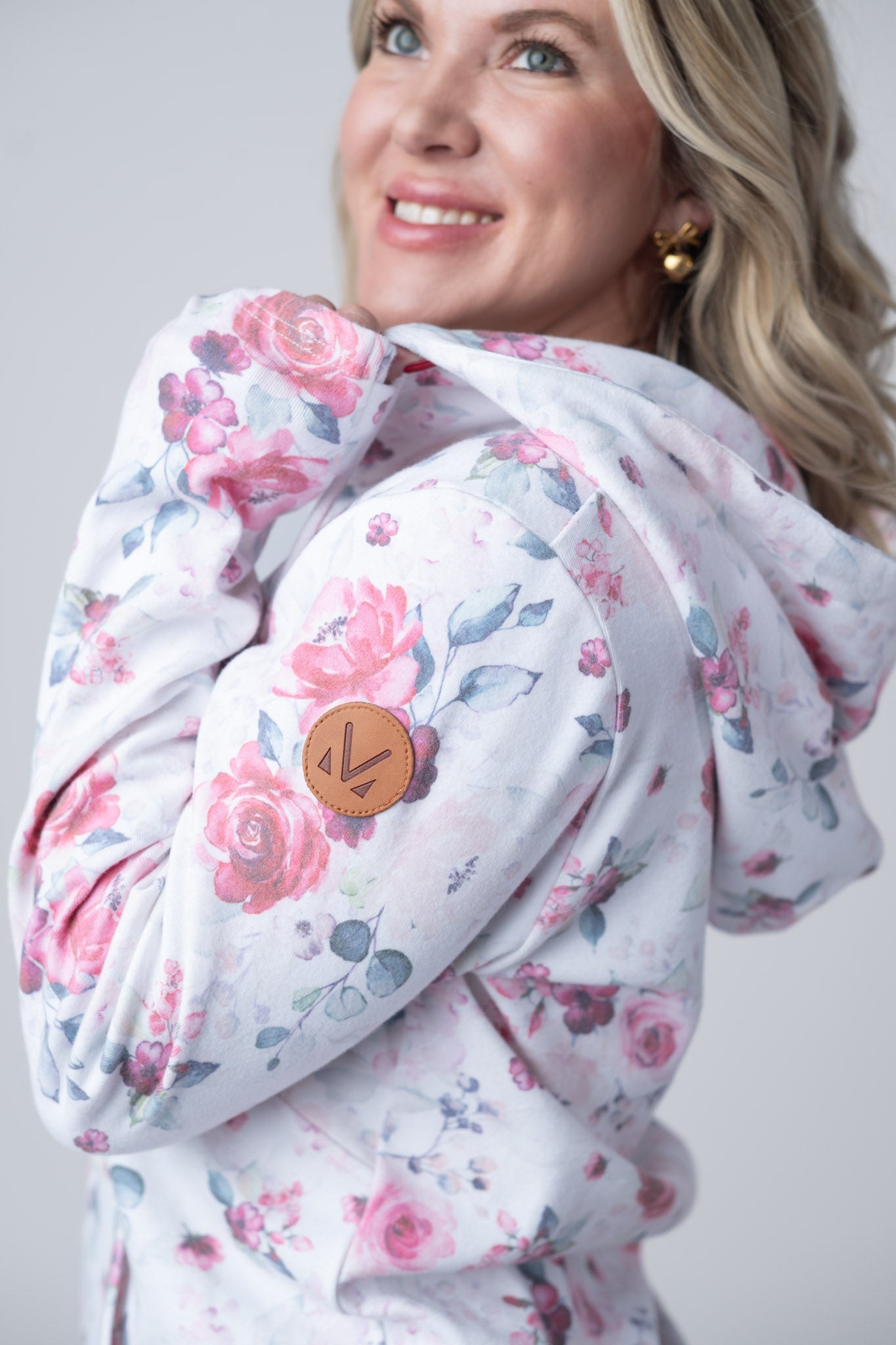 IN STOCK HalfZip Hoodie - Pink Bloom