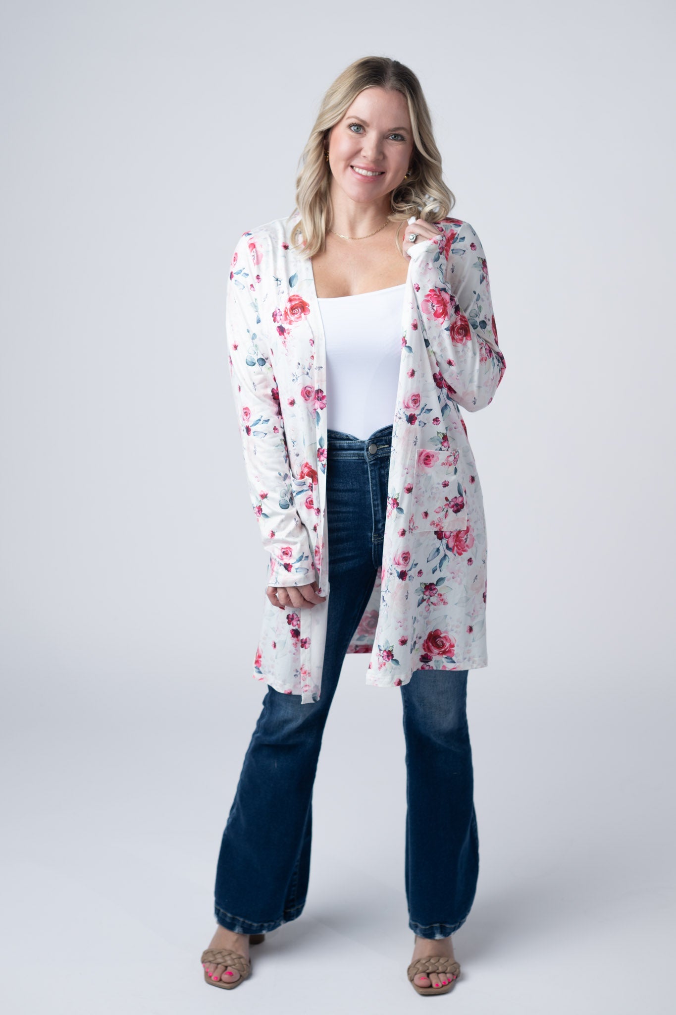 IN STOCK Classic Cardigan - Pink Bloom