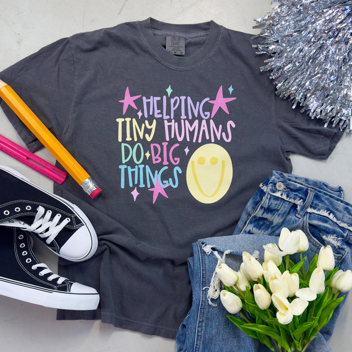 Helping Tiny Humans Do Big Things Teacher Tee