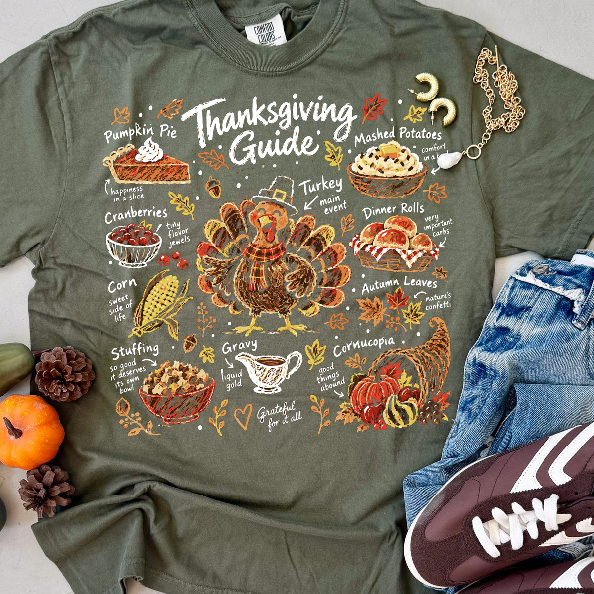 Thanksgiving Guide Tee or Sweatshirt