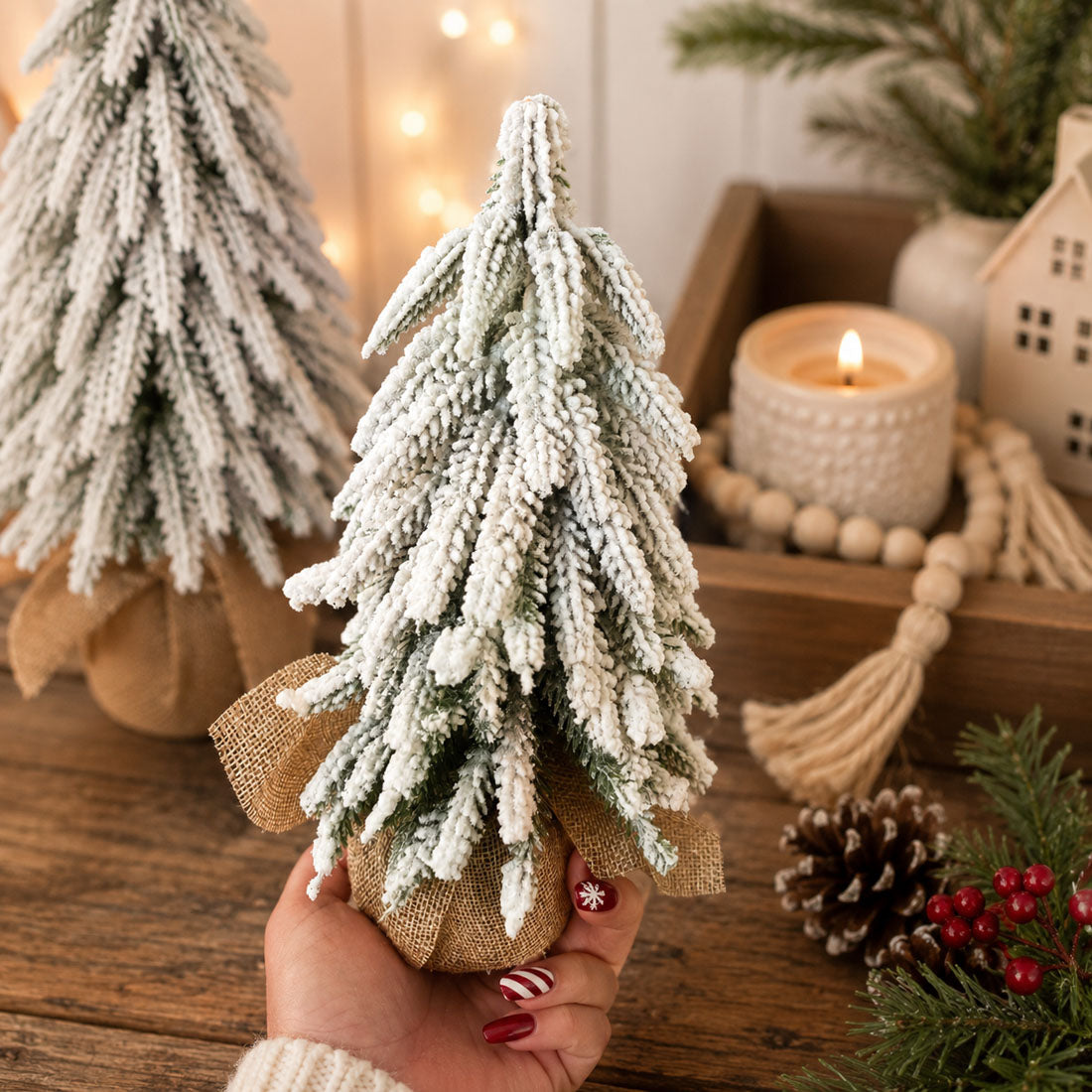 Snow Christmas Trees 4pk