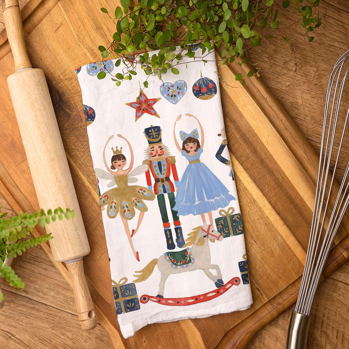 nutcracker performance inspired christmas towel
christmas recital gift dancer kitchen towel
holiday decor for ballet lovers kitchen accessory
dance themed christmas home decor towel
decor towel for oven handle christmas nutcracker theme
holiday hand towel for kitchen christmas decor