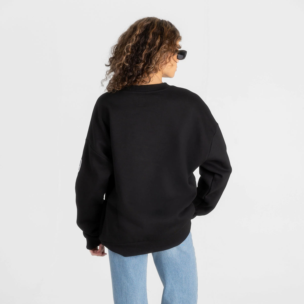 Philadelphia Eagles Bold Move Black Label Premium Fleece Drop Shoulder Crewneck