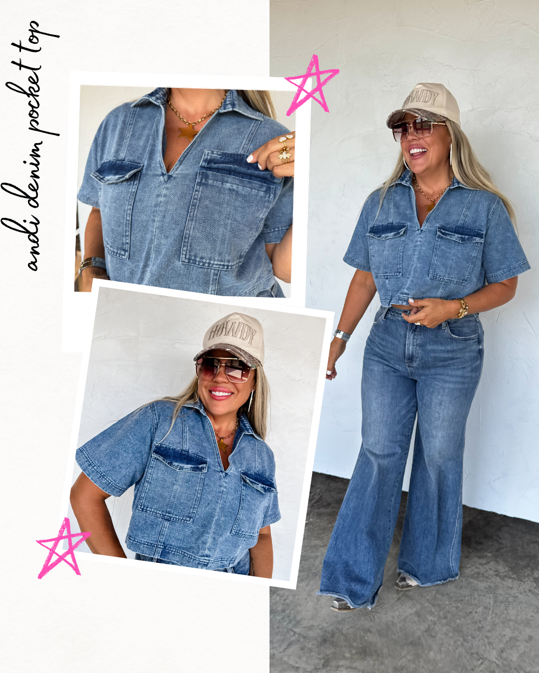 PREORDER: ANDI DENIM POCKET TOP