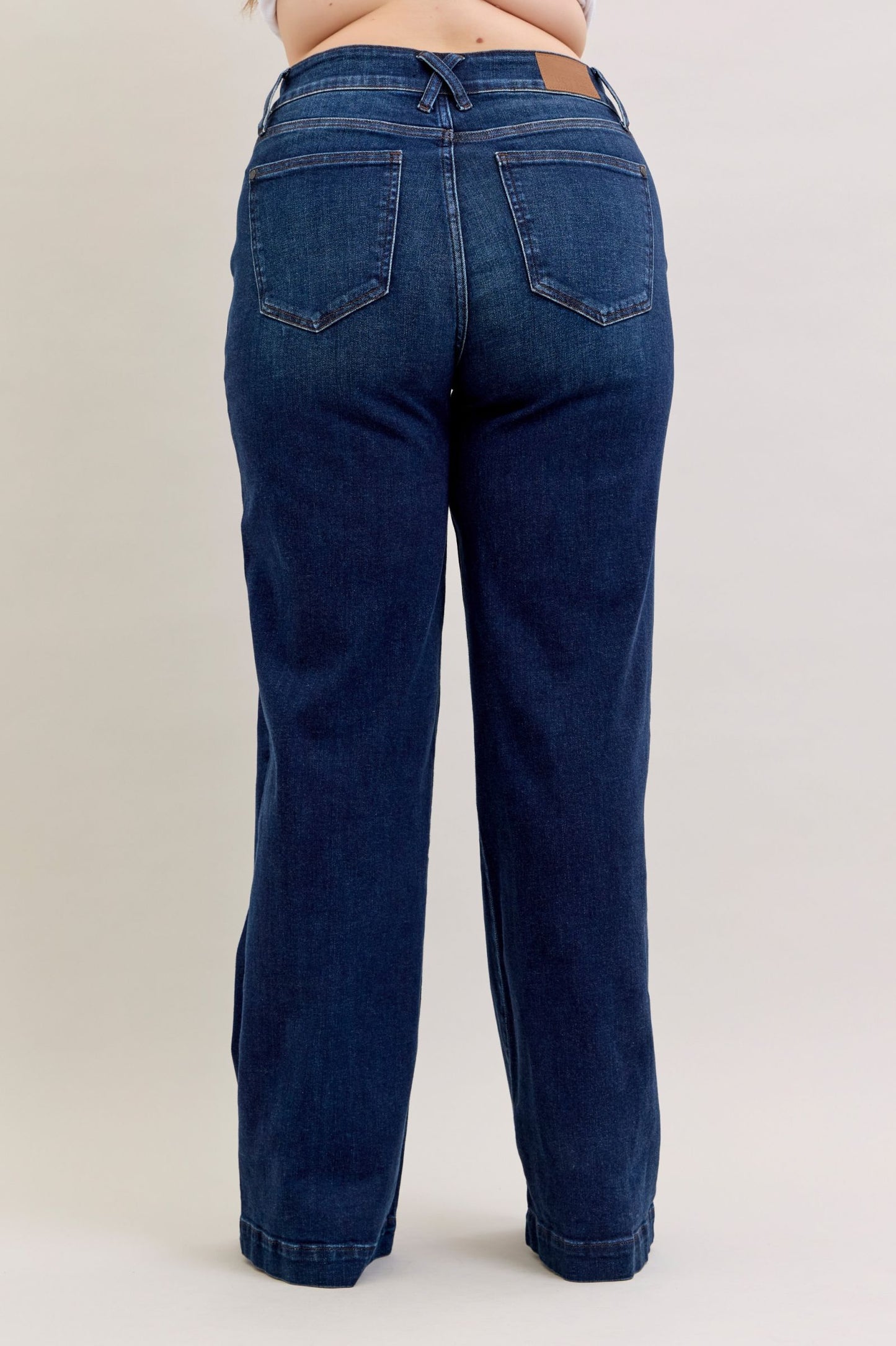 Judy Blue High Waist Trouser Wide Leg Jeans