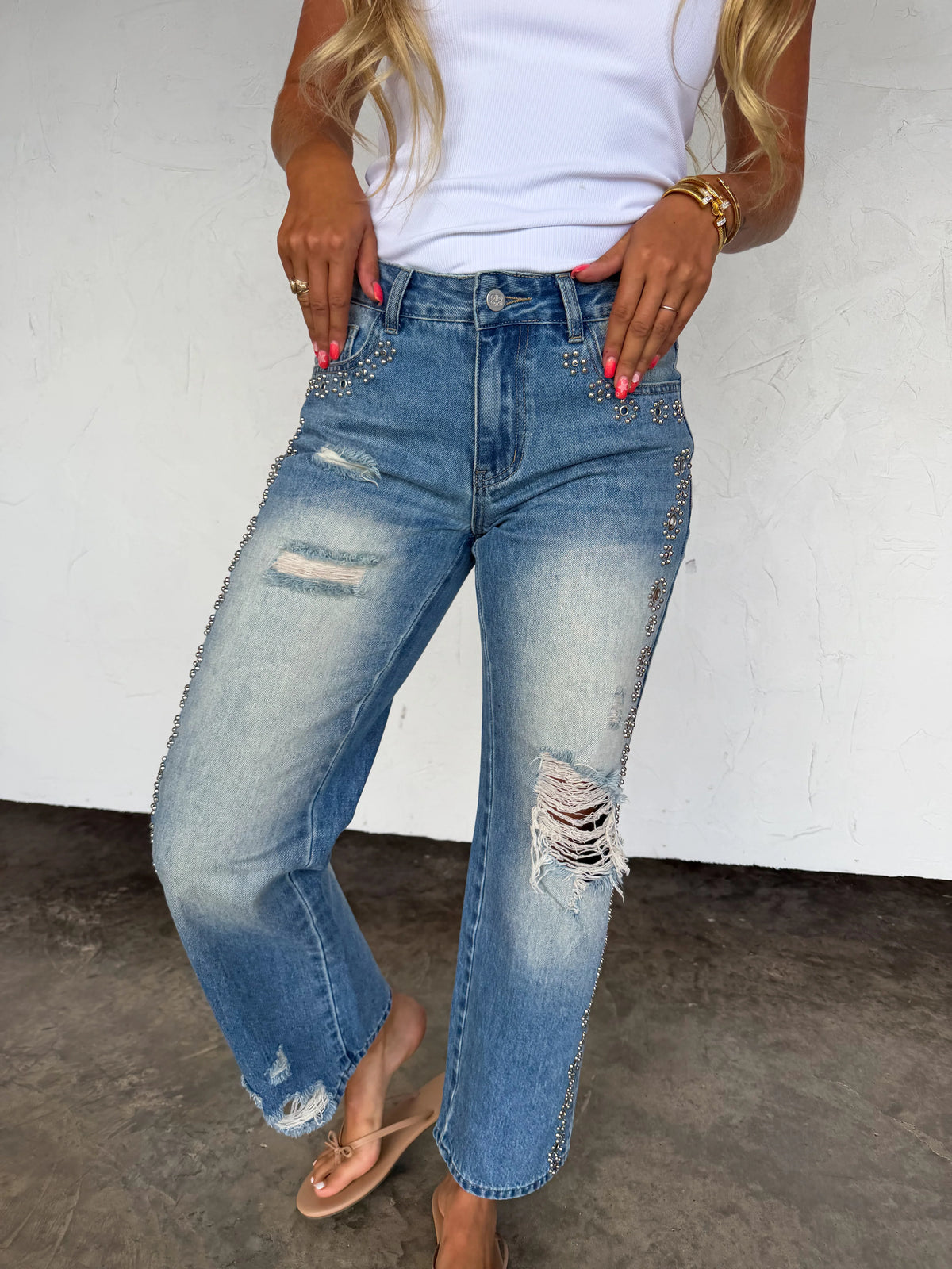 PREORDER: THE JAGGER STUDDED JEANS