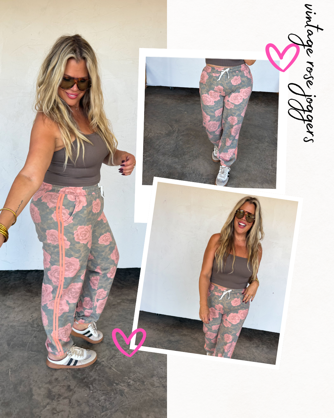 PREORDER: VINTAGE ROSE JOGGERS