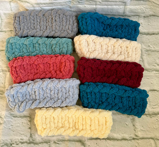 Handmade Chunky Chenille Ear Warmer Headband