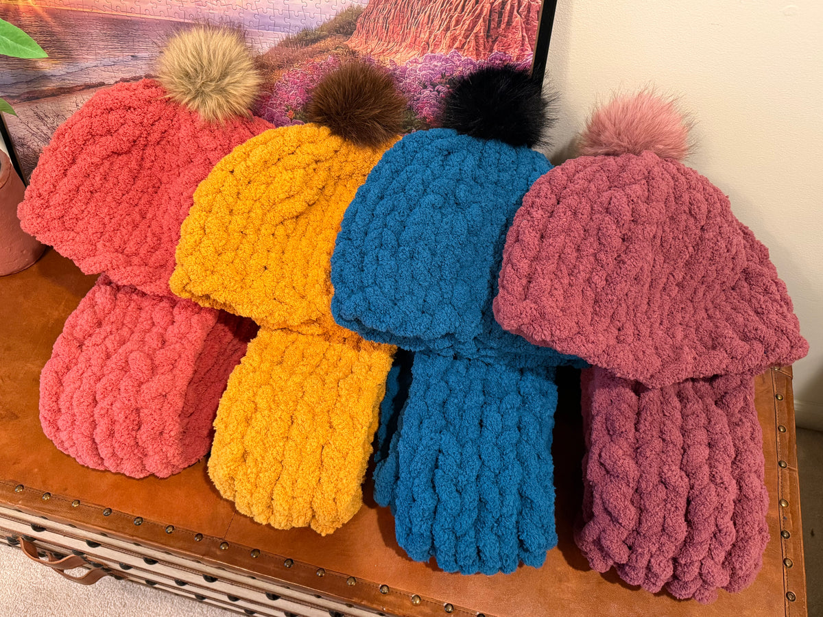 Chunky Knit Hat & Scarf Set