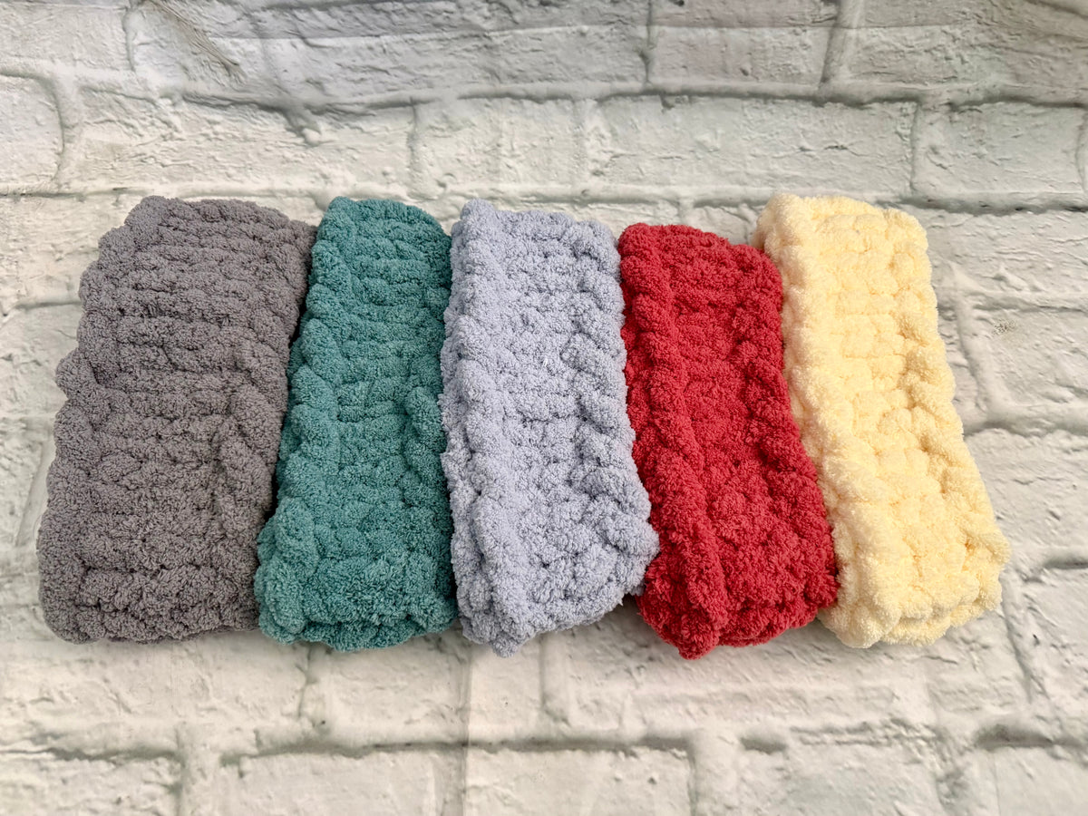 Handmade Chunky Chenille Ear Warmer Headband