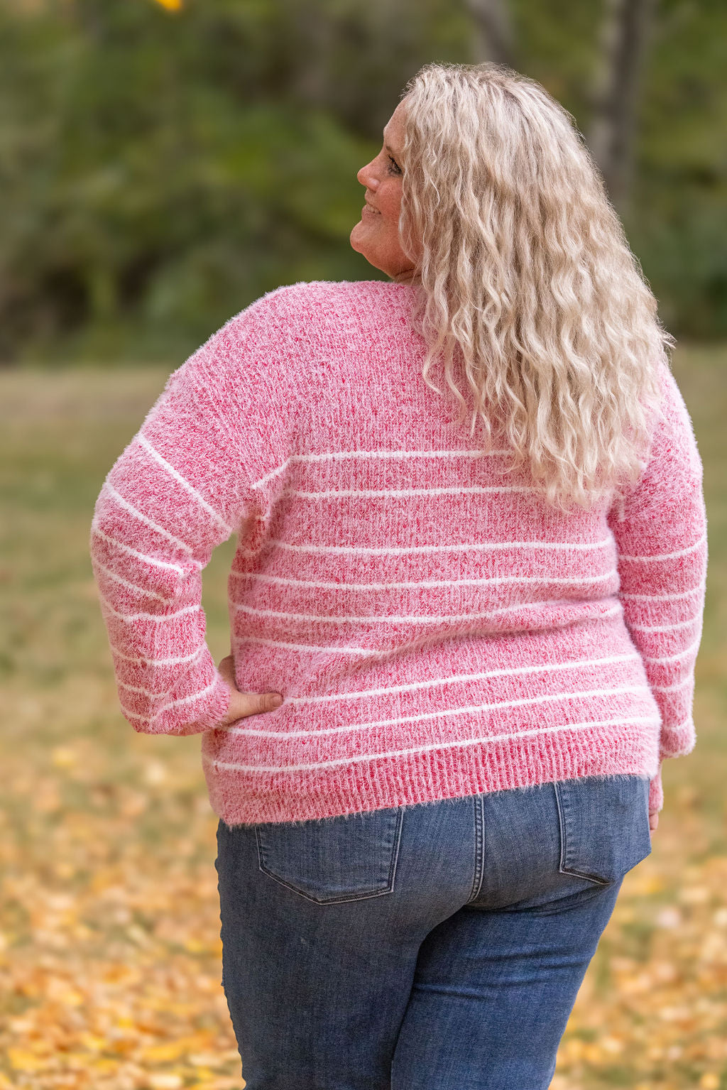 Cozy Striped Sweater - Red IN STOCK