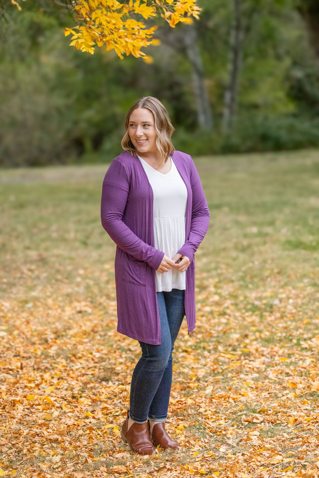 IN STOCK Classic Cardigan - Purple