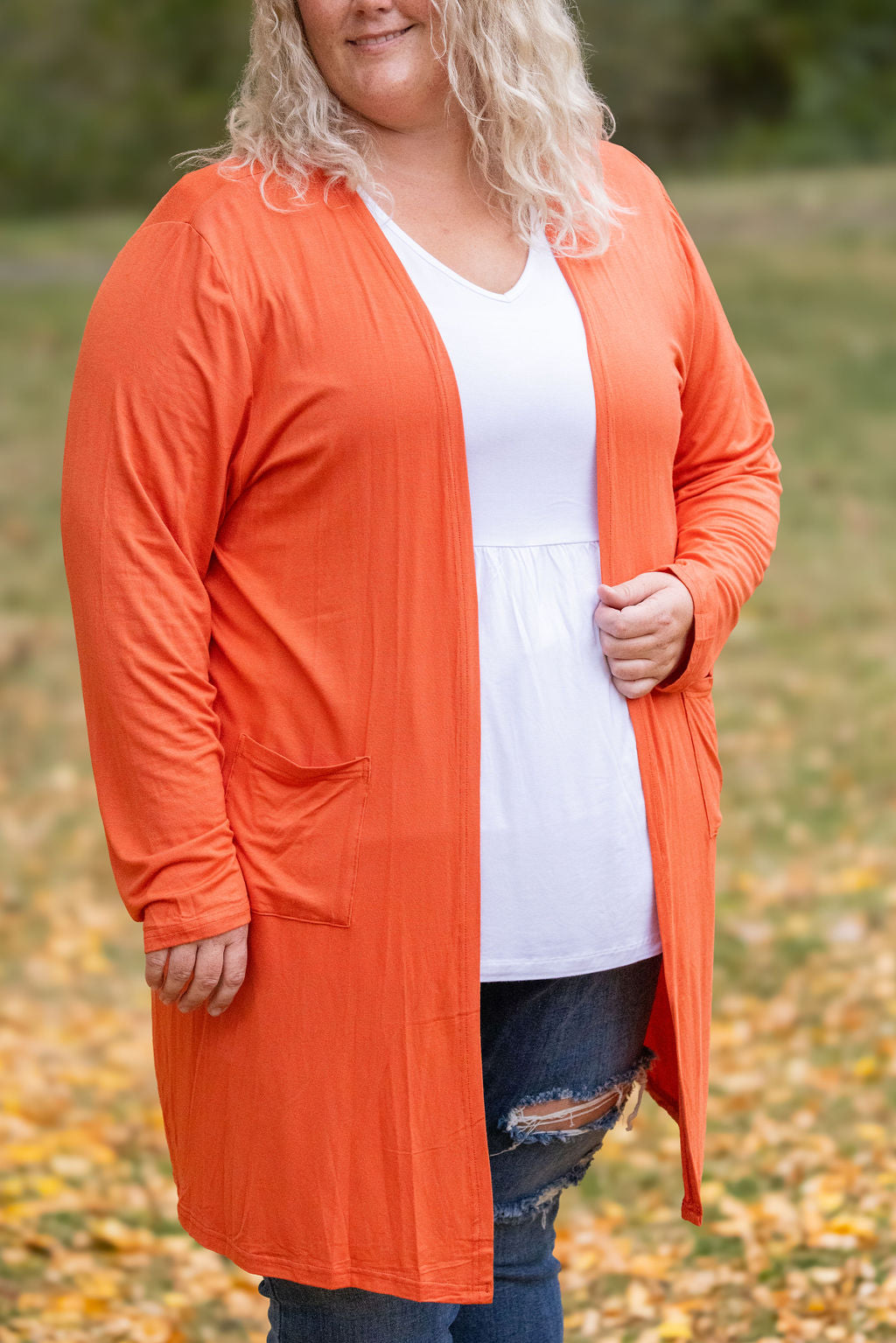 IN STOCK Classic Cardigan - Pumpkin