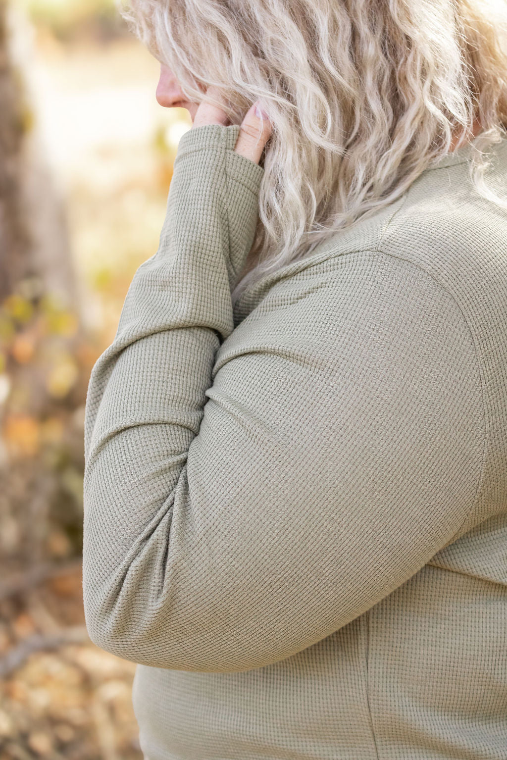 IN STOCK Harper Long Sleeve Henley - Olive