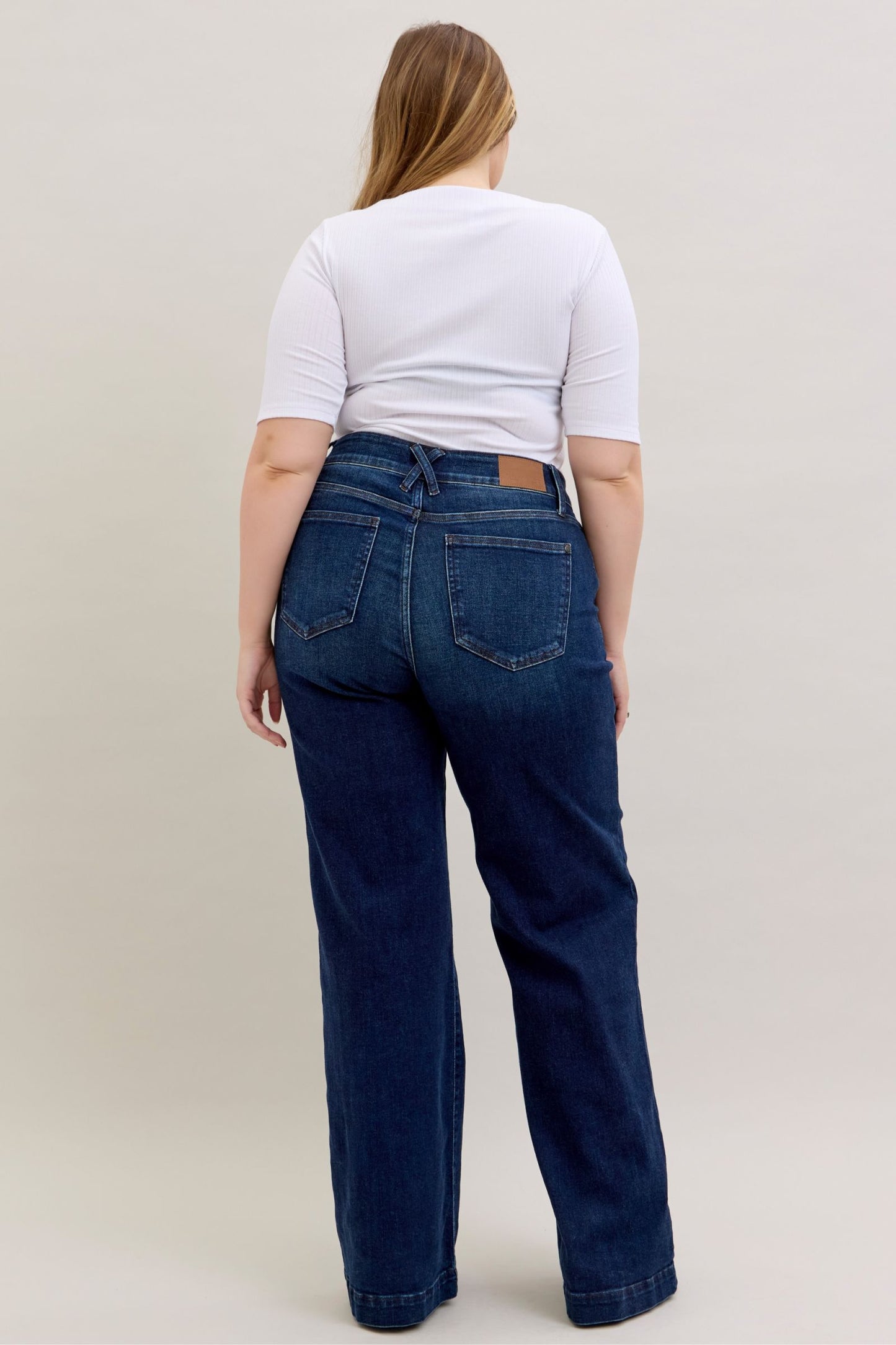 Judy Blue High Waist Trouser Wide Leg Jeans