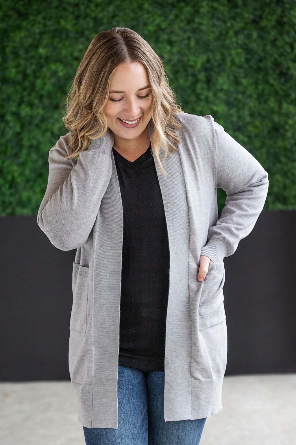 IN STOCK High Pocket Cardigan - Grey FINAL SALE