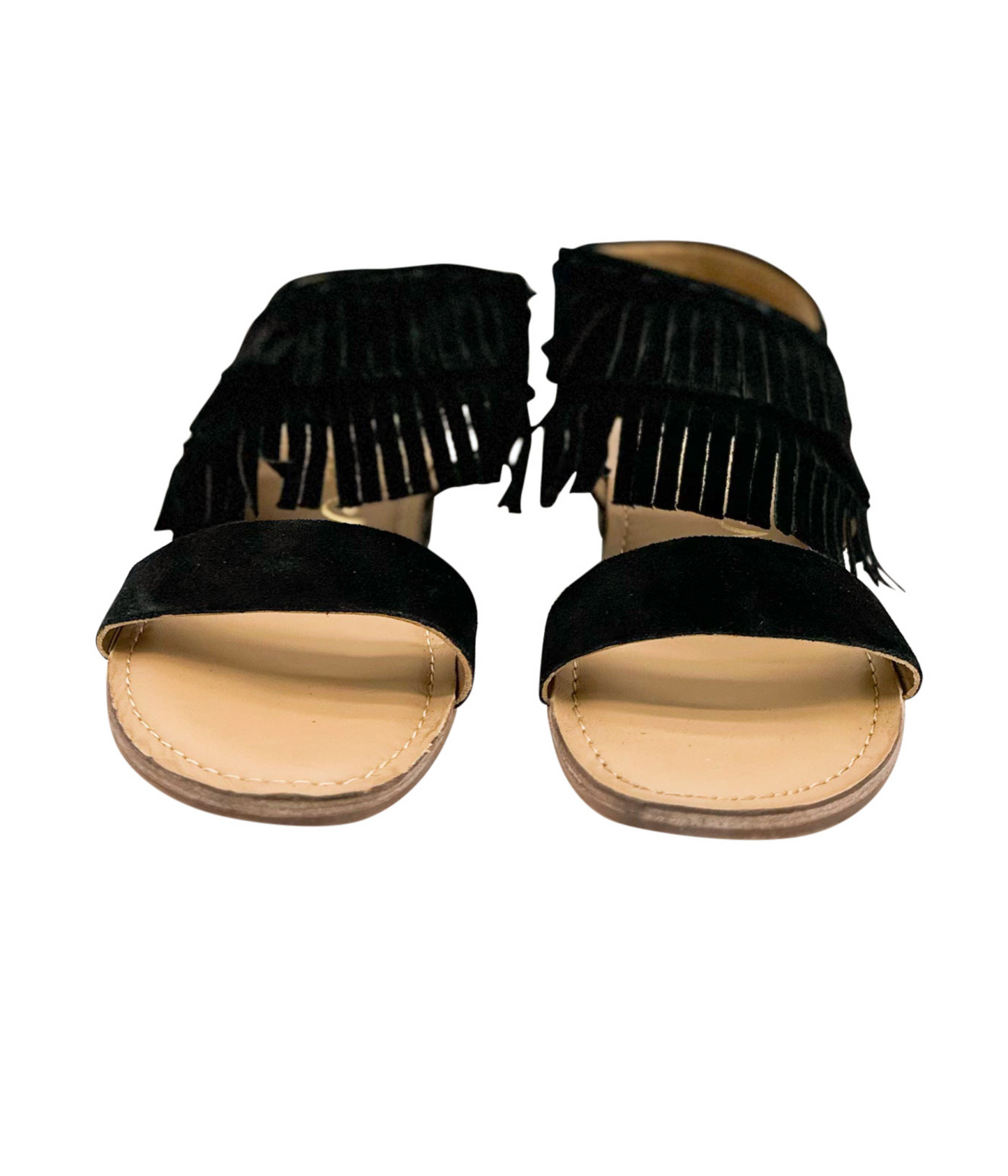 Fringe Star Sandal in Black