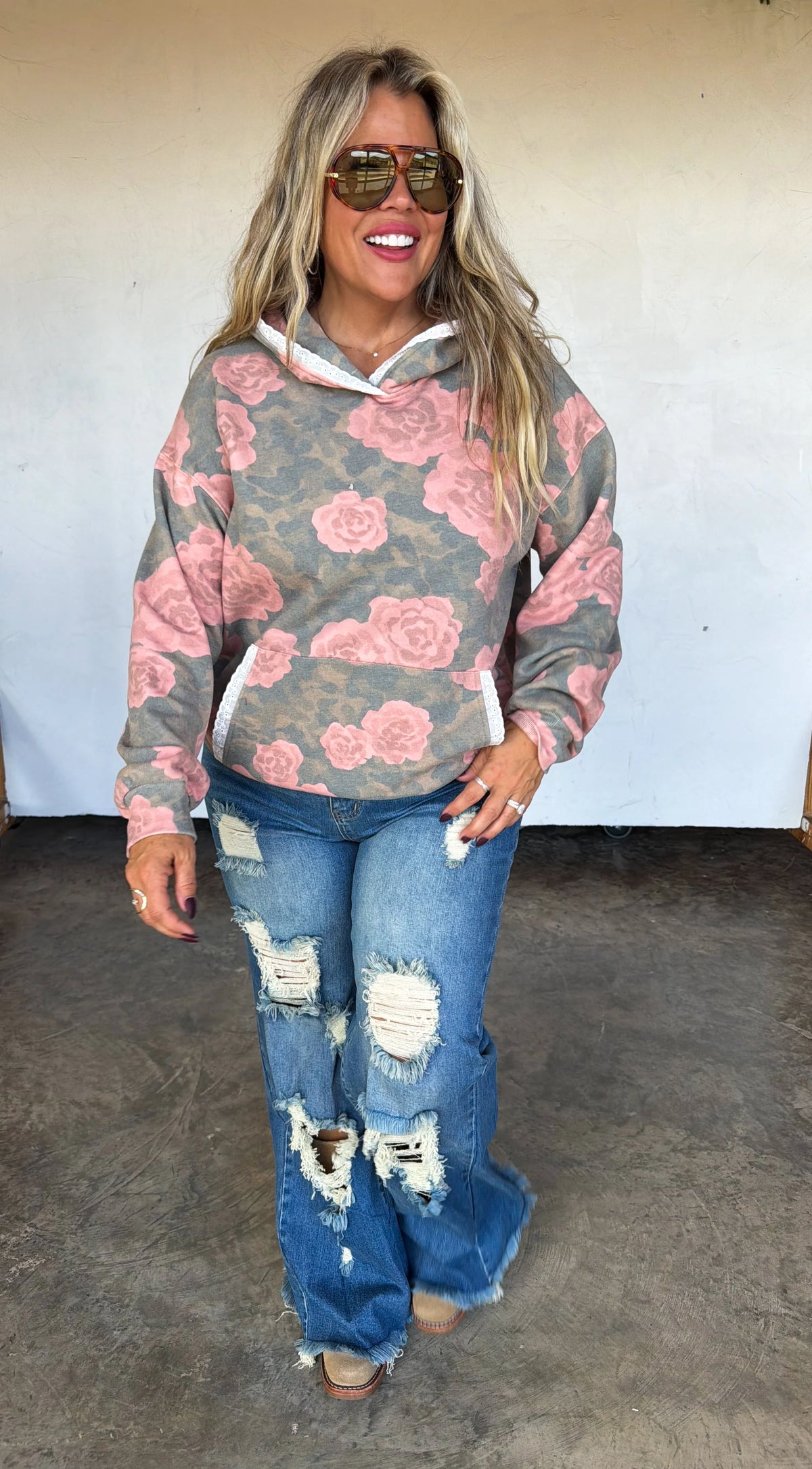 PREORDER- VINTAGE ROSE HOODIE