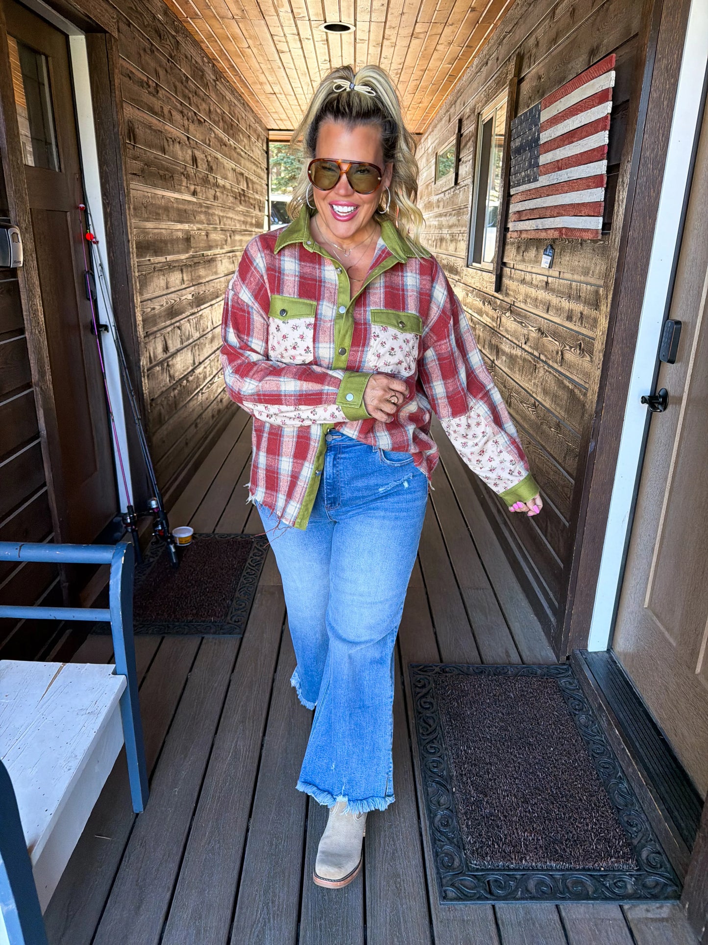PREORDER- SCARLETT PLAID SHACKET