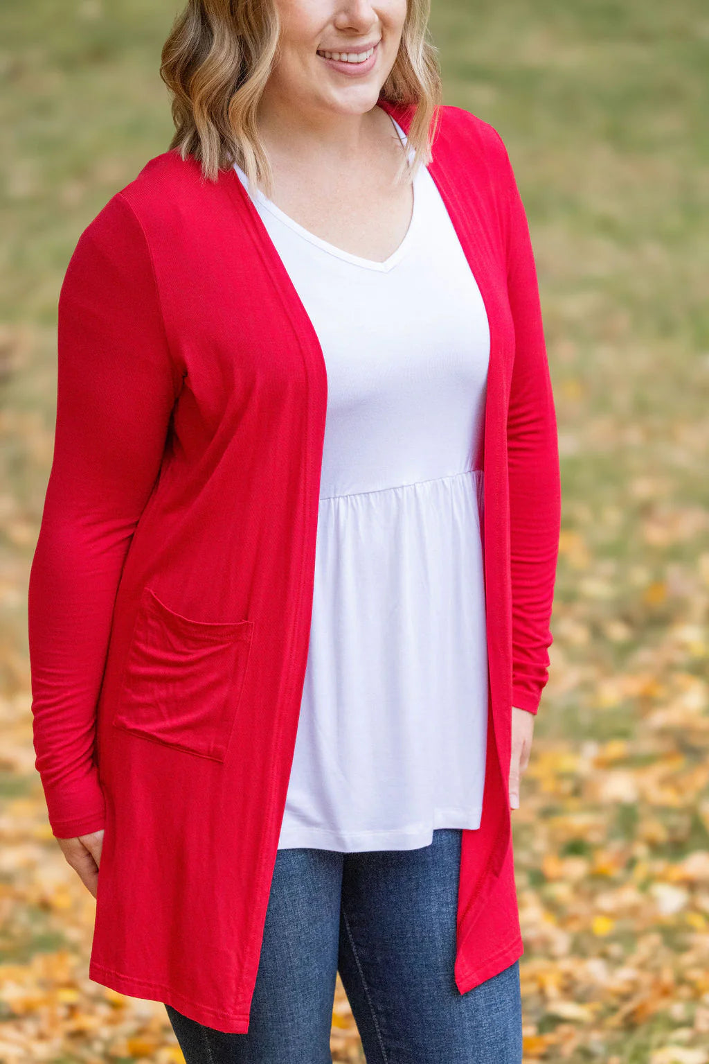 Michelle Mae Red Classic Cardigan