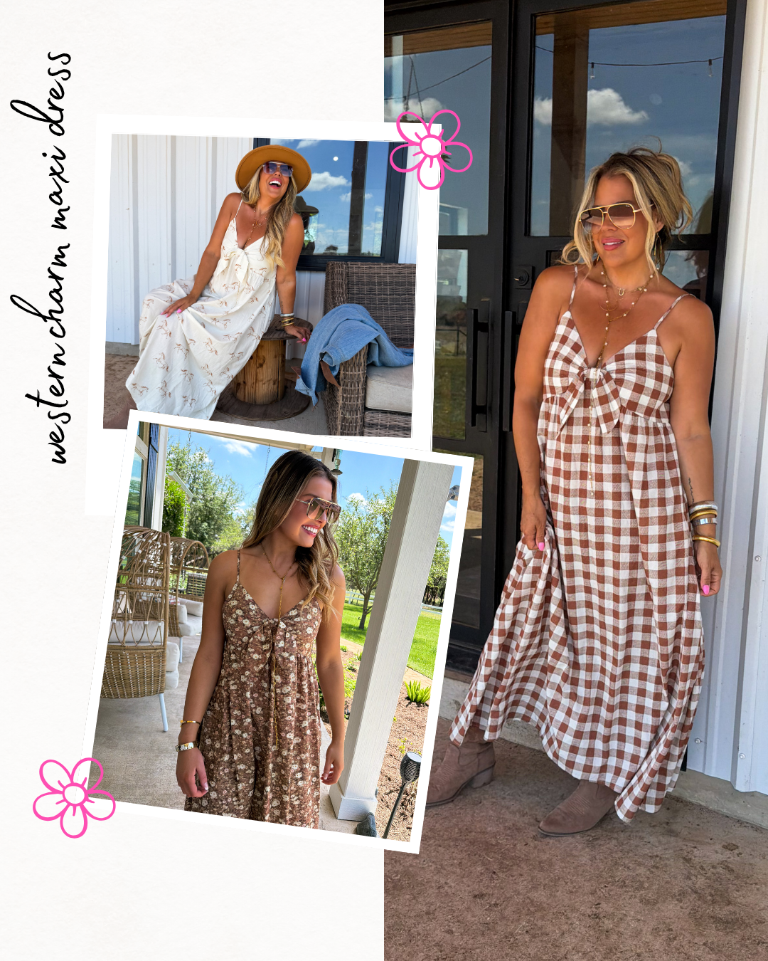 PREORDER- WESTERN CHARM MAXI DRESS