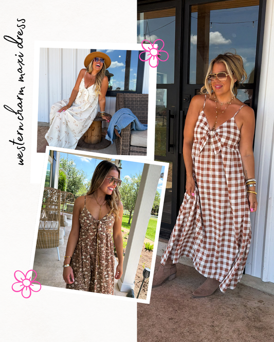 PREORDER- WESTERN CHARM MAXI DRESS