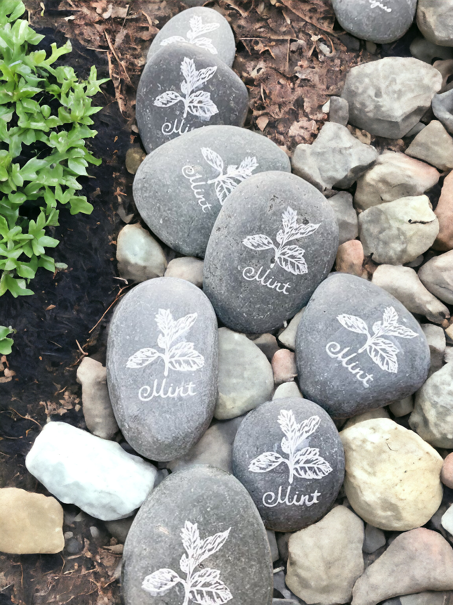 Stone Herb Markers