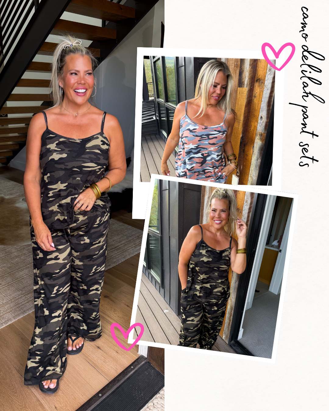 PREORDER- CAMO DELILAH PANT SETS