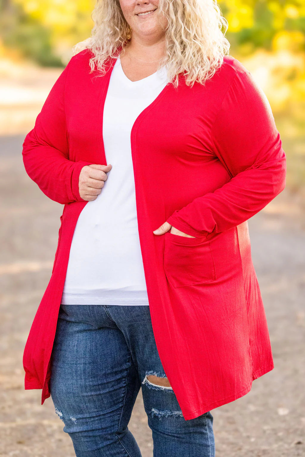 Michelle Mae Red Classic Cardigan