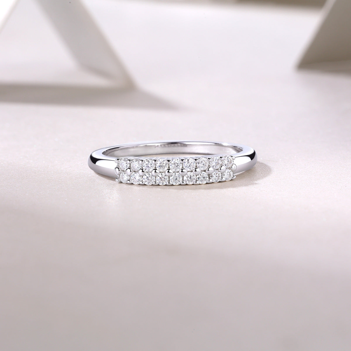 PREORDER: Moissanite Double Stack Ring