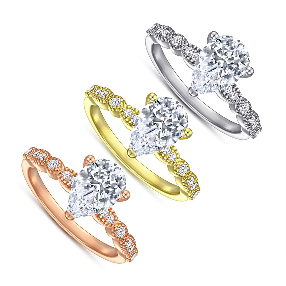 Preorder: Zircon Pear Shaped Engagement Style Ring