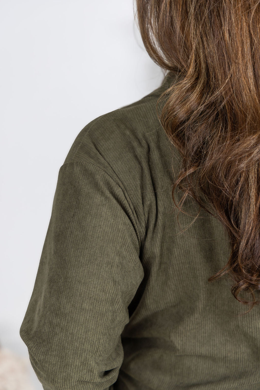 IN STOCK Lightweight Corduroy Button Down - Olive
