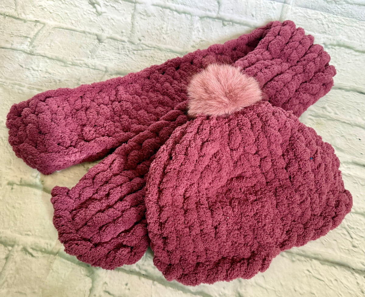Chunky Knit Hat & Scarf Set