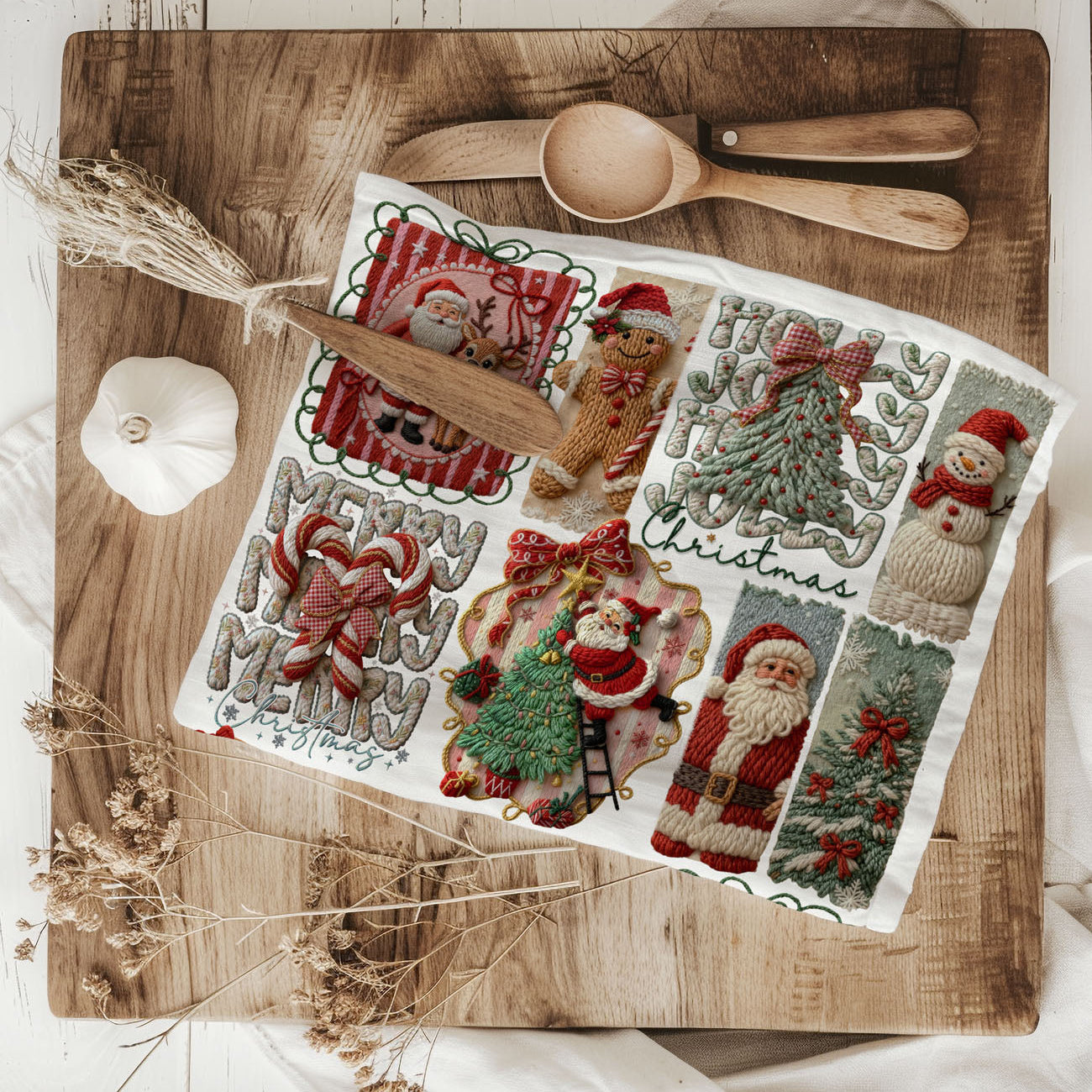 crochet texture christmas kitchen towel close up design
3d crochet look christmas towel santa gingerbread
textured holiday kitchen towel yarn style design
embroidered look christmas towel crochet aesthetic
knit texture christmas kitchen towel festive design