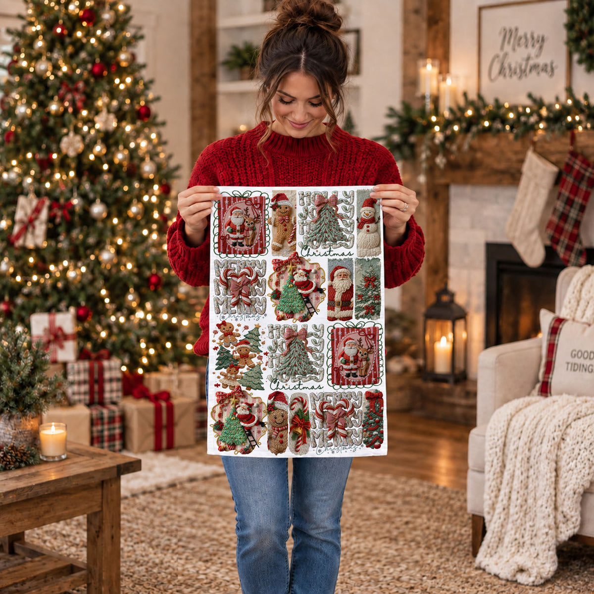 candy cane decor kitchen towel christmas aesthetic
santa claus christmas towel vintage holiday style
gingerbread christmas decor kitchen towel cute
holiday towel with santa candy cane gingerbread
christmas kitchen towel santa tree gingerbread design
