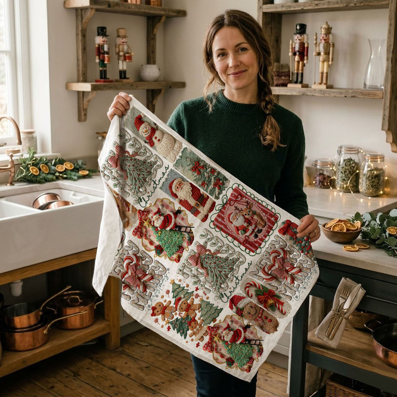 candy cane decor kitchen towel christmas aesthetic
santa claus christmas towel vintage holiday style
gingerbread christmas decor kitchen towel cute
holiday towel with santa candy cane gingerbread
christmas kitchen towel santa tree gingerbread design