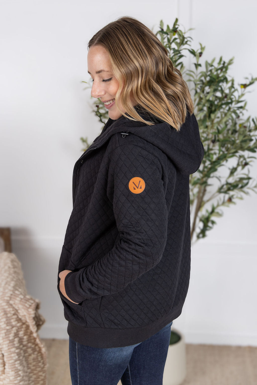 IN STOCK Kyla Zipper Snap Jacket - Black