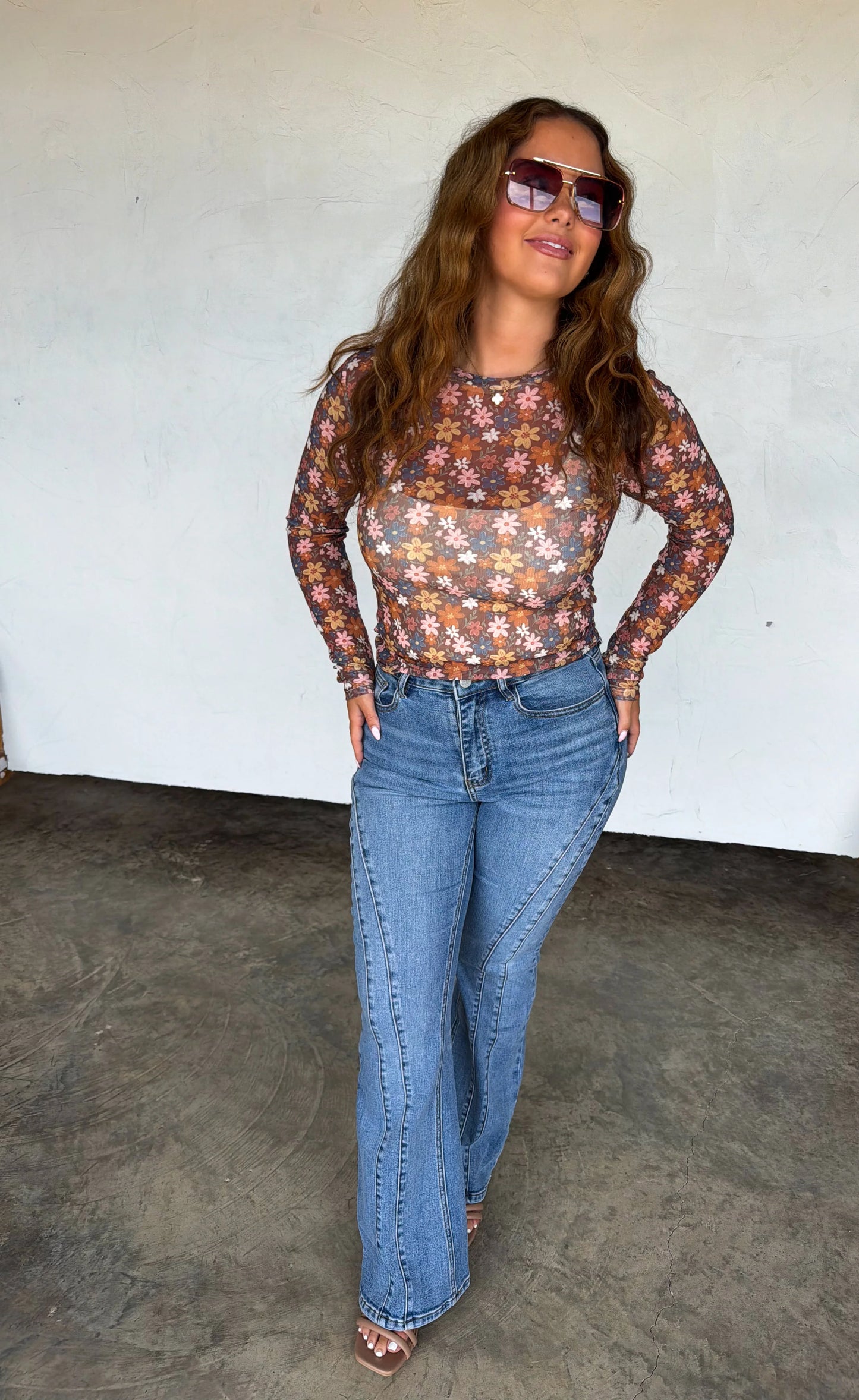 PREORDER- FALL FLOWER DRESS IT UP MESH TOPS