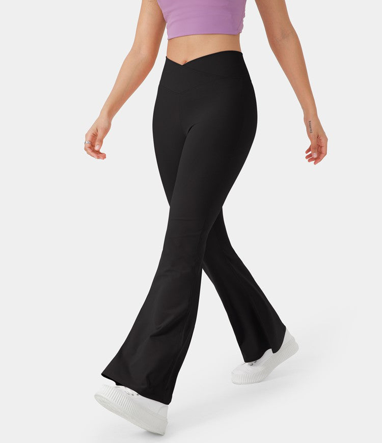 Halara Crossover High Waisted Back Pocket Super Flare Leggings - Tall –  Brandi's Boutique Online