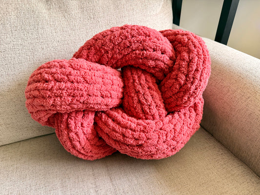 Handmade Chunky Knit Knot Pillow