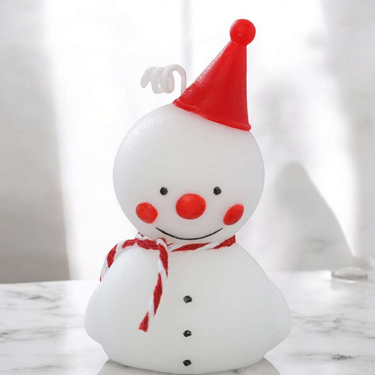 Snowman Paraffin Candle