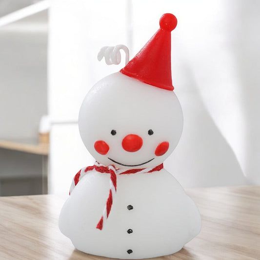 Snowman Paraffin Candle