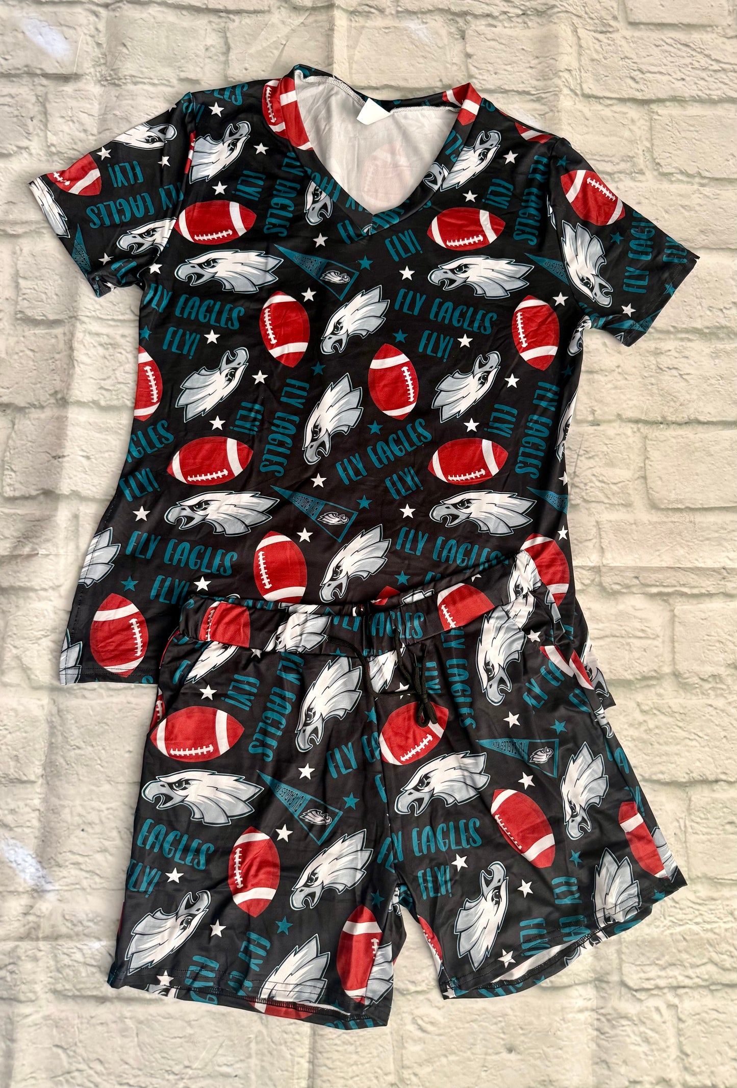 Eagles Inspired Shorts PJ Set
