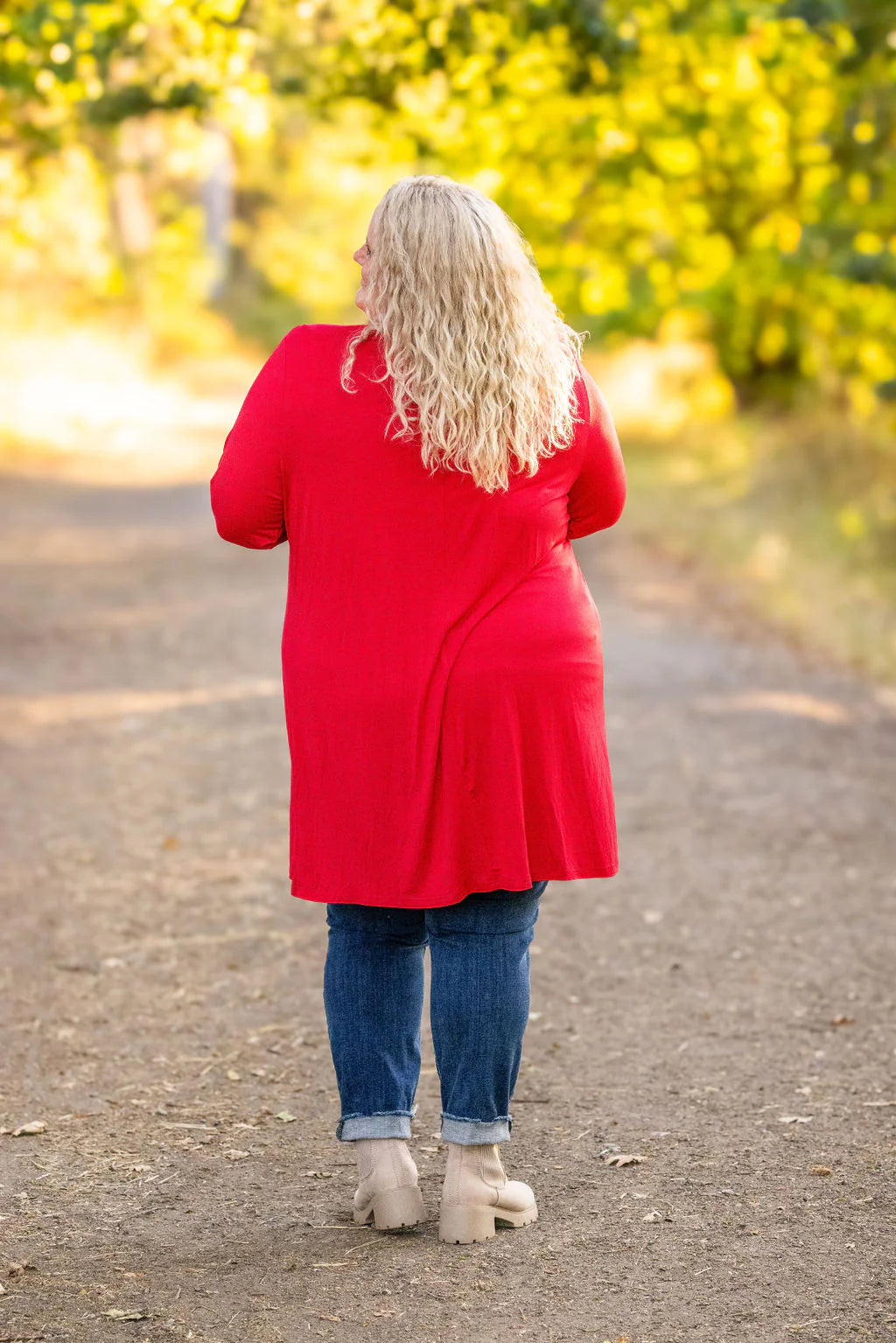 Michelle Mae Red Classic Cardigan