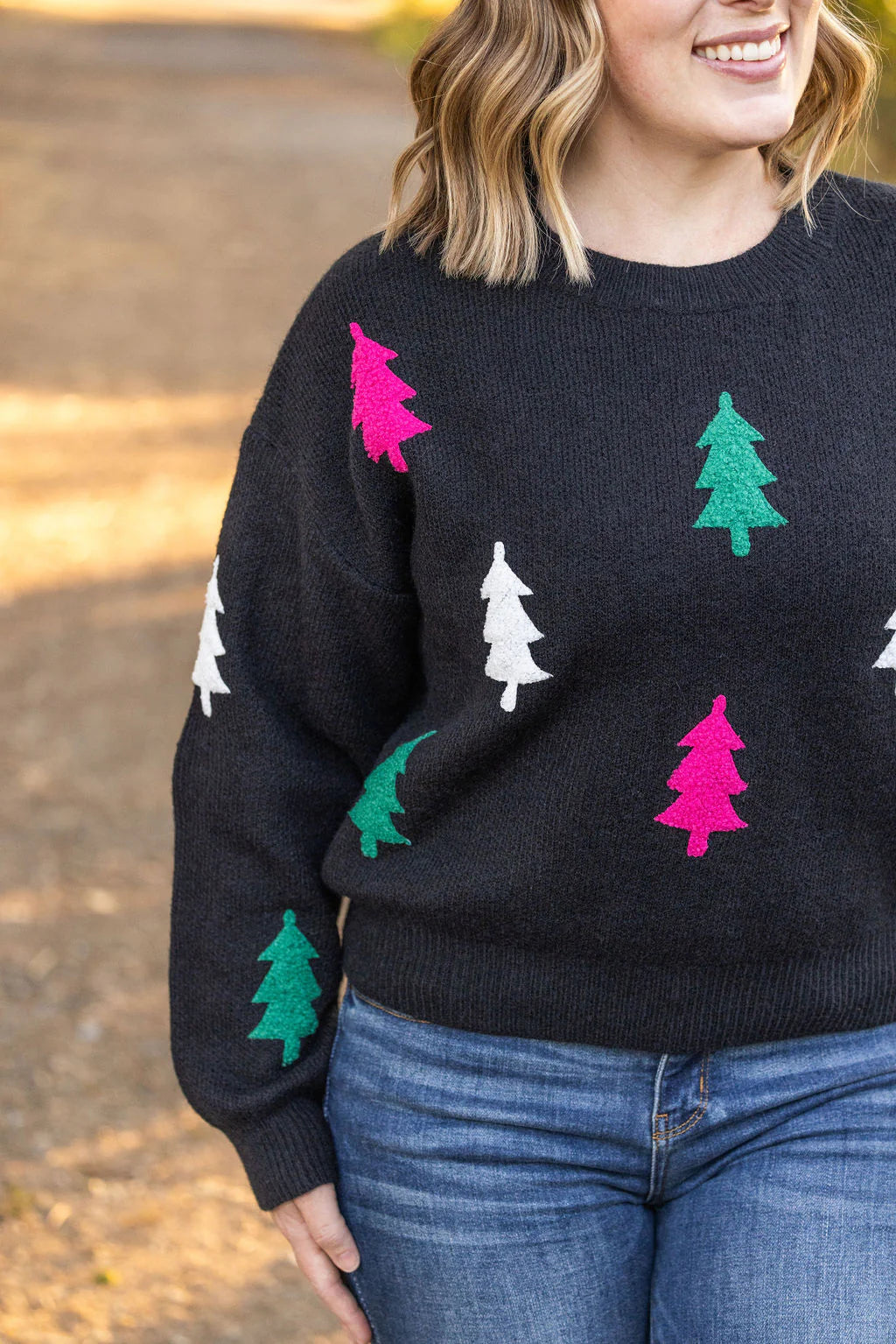 Michelle Mae Festive Bright Trees Sweater