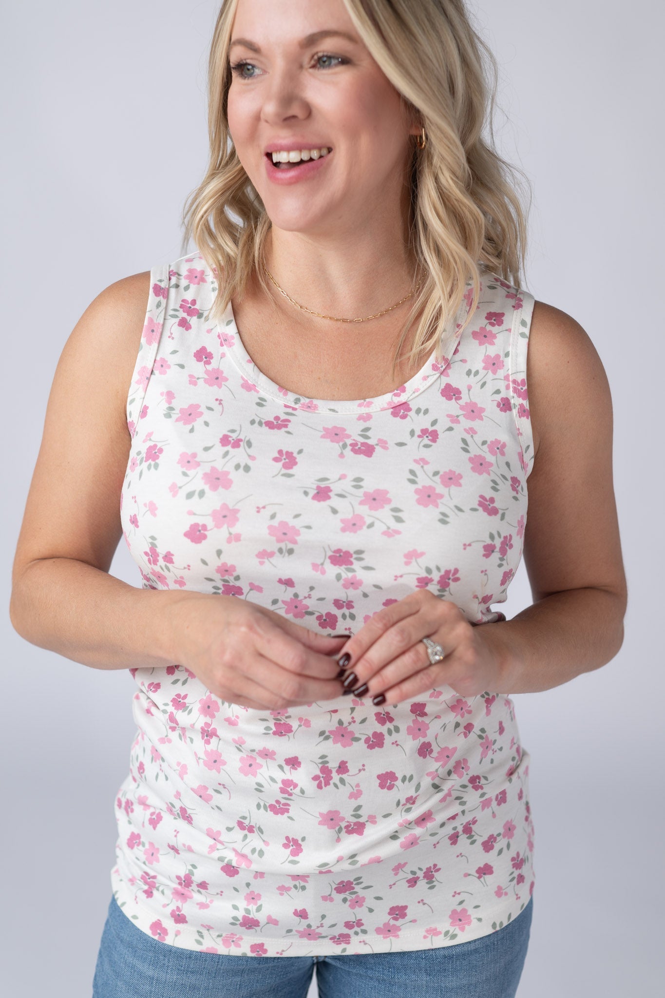 IN STOCK Ava Tank - Pretty in Pink Floral
