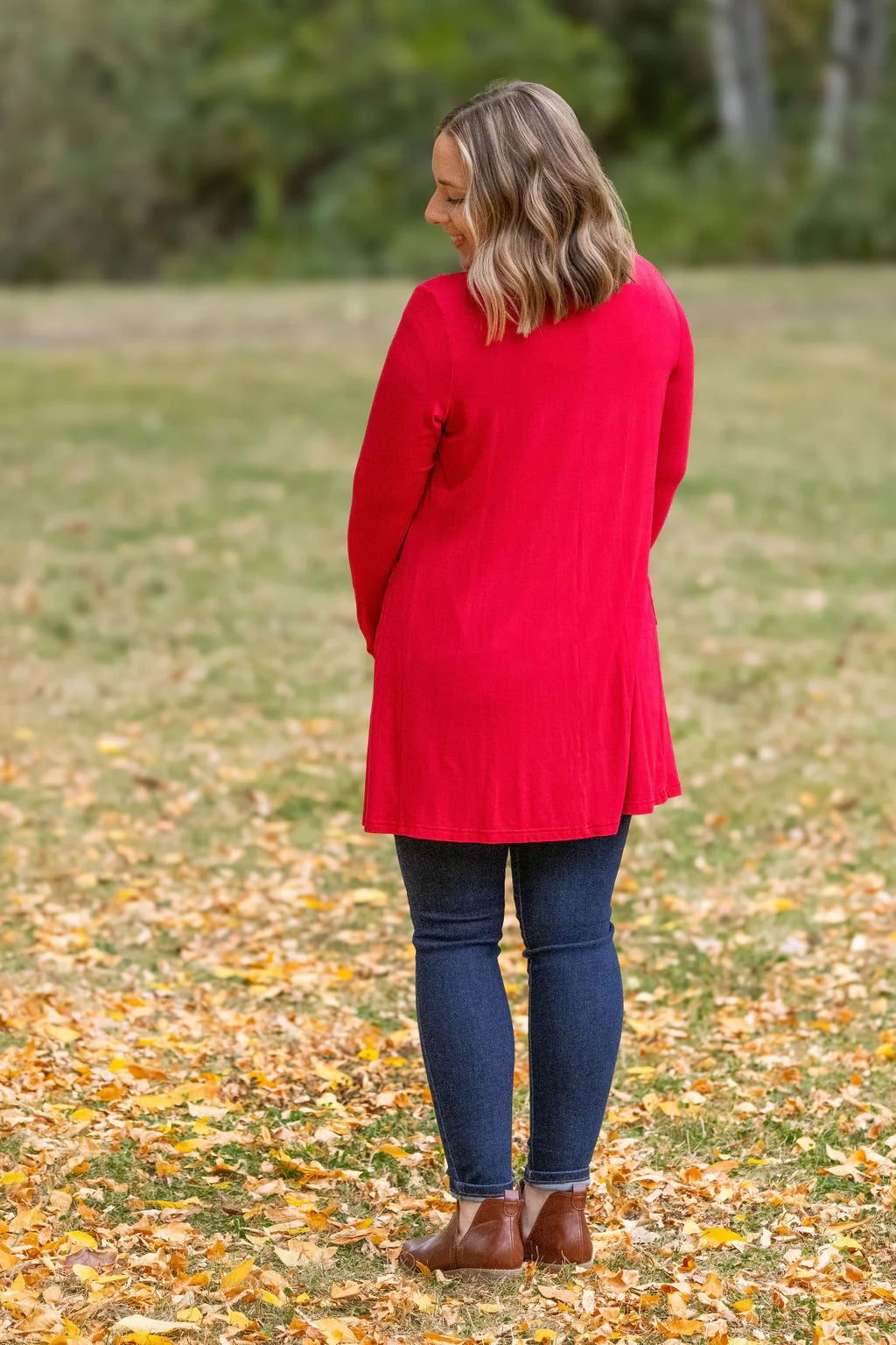 Michelle Mae Red Classic Cardigan